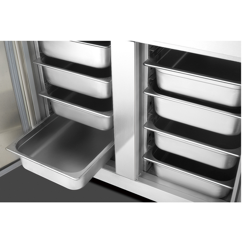 Design commerciale di lusso cucina sottopiano congelatore frigorifero worktable suitalbe per pentole da 400 * 600mm